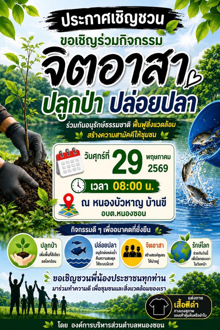 วันที่ 29 พฤษภาคม 2569 เรียนเชิญพี่น้...